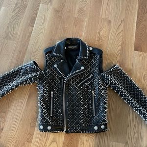 BALMAIN Iconic Studded Leather Jacket